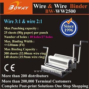 [Hot Item] Boway Manual Office Desktop Wire Calendar Note Book Binding Machine Ww2500