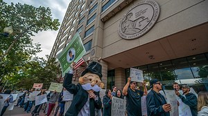 Hundreds protest AG Rob Bonta's proposed rules threatening Calif. card room jobs