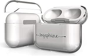 CustomCustom Personalized Protective Cover Compatible with Your Airpod Pro Case - Custom Name White