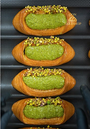 Dubai Chocolate Croissant — Dark Frangipane & Pistachio Crunch