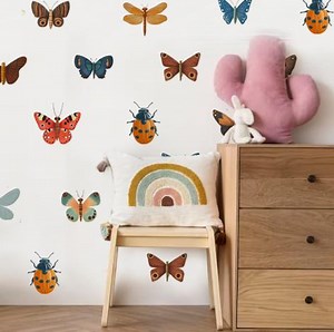 Bug Wall Decals - Insect Wall Art, Nursery Decor, Kids Room Decal, Bumblebee Wall Stickers, Wall Decor, Nursery Wall Decals, Bee Wall Mural - Etsy