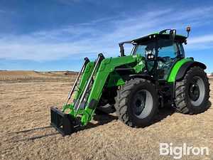 2022 Deutz-Fahr 6140 MFWD Tractor W/Loader & Stoll Bale Spear | Agriculture