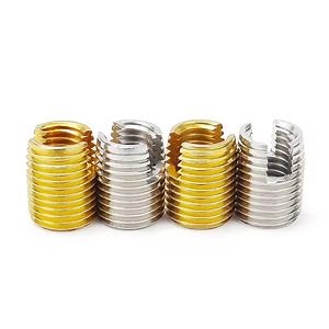 [Hot Item] Yellow Zinc Steel Dual Thread Furniture Threaded Insert Nut for Wood