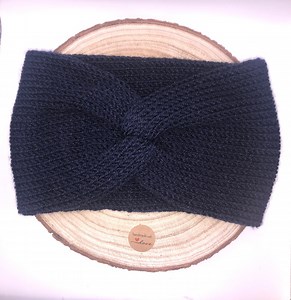 Cache-oreilles en tricot doux et confortable. Parfait pour l'hiver. Excellent cadeau de Noël pour les femmes, les adolescents et les enfants. Couleur : bleu marine. - Etsy France