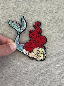 Ariel Hugging Flounder Patch | 3.25x3.5 Inch Embroidered Iron-on | Iridescent Disney Mermaid - Etsy