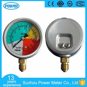 [Hot Item] 63mm Half Stainless Steel Non-Isometric Scale Liquid Filled Pressure Gauge