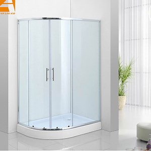 [Hot Item] Arc Sliding Tempered Glass Bathroom Shower Box with Aluminum Frame (KF-105L)