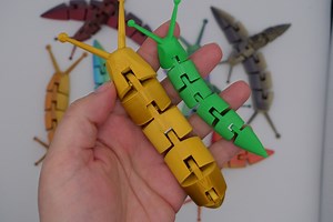 Articulated Slug Fidget Toy 3D Printed - Etsy