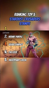 Ranking Top 5 Stardust Crusaders Stands!! 👊😠