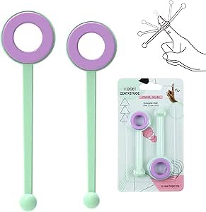 Sensory Hand Fidget Spinner Toy, ADHD Autism Anixiety Stress Relief Gift for Adults Students and Kids (Medium+Large), couple set