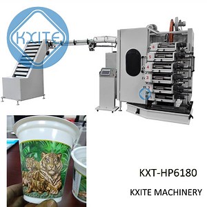 [Hot Item] Six Colors Plastic Cup Curved Surface Dry Offset Printing Machine