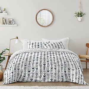 Sweet Jojo Designs 3-Piece Grey, Navy and Mint Woodland Arrow Print Girls or Boys Childrens Teen Full/Queen Bedding Set