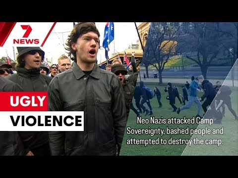 Indigenous camp targeted by violent Neo-Nazis, counter terror police called to investigate | 7NEWS