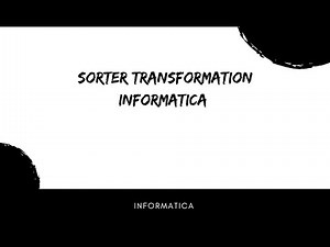 Sorter Transformation in Informatica