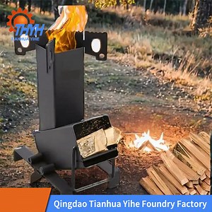 [Hot Item] All in One Hiking Picnic Camping Stove Cubic Mini Holz Herd Wood Pellet Camping Herd Outdoor BBQ Stoves