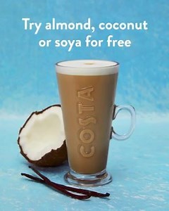 Rise and shine 💤 Wake yourself up with a fresh take on your favourite hot drinks: try them with dairy-free almond, coconut or soya alternatives for free at Costa Coffee ☕️ | Stratford Centre