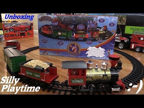 Christmas Toys: Rudolph the Red-Nosed Reindeer Holiday Train Set Unboxing and Playtime