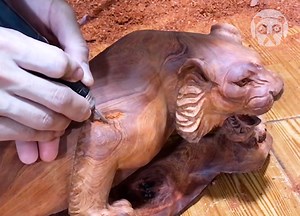 59K views · 221 reactions | Carving a wooden tiger sculpture Partner: TUAN WOOD CARVINGS | Awesome | Facebook