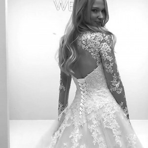 Walk down the aisle in this modern classic 'Eliana' by Viva Bride ❤️ With beautiful sleeves for extra coverage and a shape defining lace up back feature ❤️ https://www.wed2b.co.uk/wedding-dresses/viva_bride | Viva Bride | Facebook