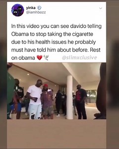 As Seen On Twitter: Viral Video Of Davido Telling Obama DMW To Stop Smoking . . . . #seenowtv #davidoofficial #davido #dmw #wizkidnews #wizkid #wizkidayo #badoosneh #badoo #ntoma #naijawedding #naijacomedy #chioma #chefchioma #chefchi #nollywoodmovies #nollywood #badoo #bellanaijaweddings #bigbrothernigeria #bbnaija | SeenowTV