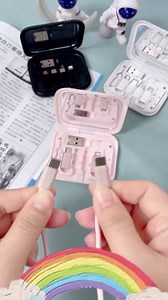 USB-C Travel Adapter Kit for iPhone, Pixel & Galaxy: USB-A to C, Micro-USB to C, Type-C to Lightning, Short USB-C Cable, OTG, Mirror Case (Black)