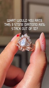 What would you rate this Pear 3 Stone Lab Diamond Dahlia Ring Stack out of 10? Let us know in the comments below! #lamoredesign #alternativeengagementring #stackablerings #handmaderings #vintageengagementring #engagementringideas #EngagementRingGoals #StackingRings #uniqueengagementring #UniqueRings #ethicaldiamonds #labdiamondring #labdiamonds | La More Design | Facebook