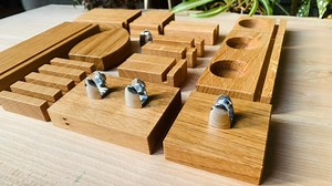 Oak Glass Display Stands | Variety Bundles - Available in Multiple Sizes - Etsy