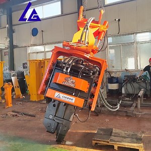 [Hot Item] Philippines Popular Joystick Operation Precast Timber Steel Sheet Beam Excavator Side Clamp Sheet Pile Driver for Road Construction