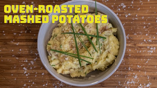 What's on the Menu? Oven-roasted mashed potatoes with Spatchcock Funk