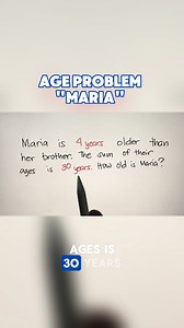Solve this basic Age Problem and show your solution in the comment: Maria is 4 years older than her brother. The sum of their ages is 30 years. How old is Maria? Any other methods you have? just feel free to share it below. | Philippine Review Center