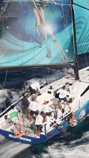 Blue moon pushing the limits🤪😱😎 #fbreels #foryou #bluemoon #sailboat | Boat Fanatics