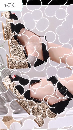 Women Peep Toe Buckle Up Wedge Heel Sandals code: S316 businessarcade.com #fashion #shoesaddict #womenshoes #heels #sandals #wedgesandals | BusinessArcade.Com