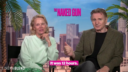 Pamela Anderson tells us how long it took to shoot that hilarious scatting scene from 'The Naked Gun,' and I did not see this coming
