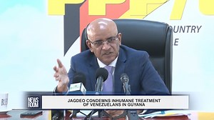 1.9K views · 43 reactions | Vice President Dr. Bharrat Jagdeo condemned the inhumane treatment of Venezuelans in Guyana, stating clearly that Guyana will not be a country that promotes xenophobia. Jagdeo’s statement was made at a press conference on Thursday, days after a video circulated on social media with Venezuelans being bullied while told to strip naked and altogether treated inhumanely. | News Room | Facebook