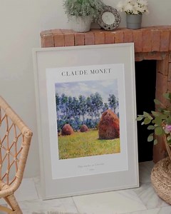 Monet Haystacks Print: Vintage Impressionist Landscape (digital Download) - Etsy