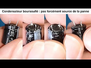 Condensateur boursouflé ne veut pas dire condensateur HS. Ne pas forcément le remplacer