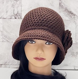 Crochet Cloche Hat, 1920s Vintage Flapper Fashion, Handmade Jazz Era Cap, Stylish Winter Hat, Retro Beanie for Women Gift - Etsy