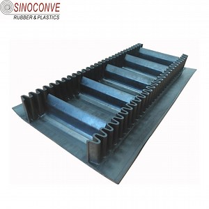 [Hot Item] Steep Angle Cleat Sidewall Corrugated Conveyor Belt Skirt Cleated Ribbed Rubber Conveyor Belt