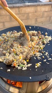 Steak fried rice on the bonfire | Miguels cookingwithfire