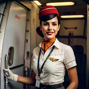 5.6K views · 14 reactions | Flight Hostess #flight #flightattendantlife #fbpost2024 | Anji Telugu Vlogger | Facebook