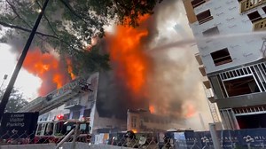 ON-SCENE FOOTAGE. 🔥🧯🚨 | Newly released Charlotte Fire video gives more perspective on the severity of Thursday's SouthPark fire. Latest: https://bityl.co/Ikrc | Queen City News