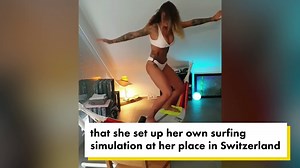 Surf girl hangs ten in quarantine with a hammock and hairdryer