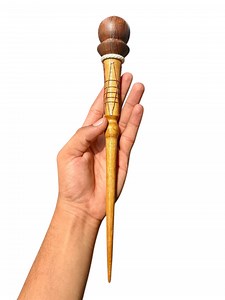 Handcrafted Wooden Magic Wand: Carved Witchcraft Cosplay Prop - Etsy