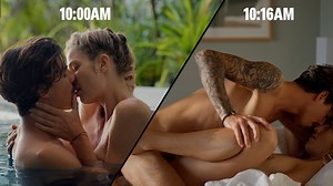 Innocent french kiss in the pool turns into intense sex