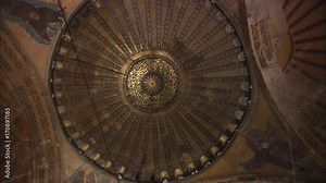 interior view of the hagia sophia architecture details of the dome