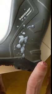 Cum on rubbert boot (Dunlop Purofort)