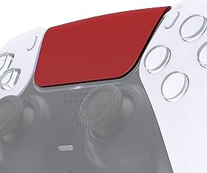 eXtremeRate Replacement Touchpad Cover Compatible with ps5 Controller BDM-010 020 030 040 050 Models, Custom Soft Touch Passion Red Touch Pad Repair Part Compatible with ps5