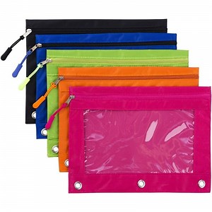 [Hot Item] Promotional Binder Pencil Pouch Multicolored 5 Pack Storage Containers Organizers Stationery
