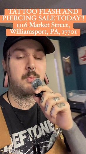 BIG FLASH AND PIERCING SALE TODAY AT GIFTED BODY ART ON MARKET STREET! COME IN FOR FLASH TATTOOS, PIERCINGS, HALLOWEEN RAFFLE CONTESTS, AND MORE! . . . #giftedbodyart #tattoosale #halloweenspecial #piercingsale #piercings #tattoos #tattooshop #Williamsport #Pennsylvania | David Milestone