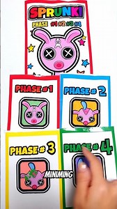 🌈SPRUNKI OC Loopsy Noodle | ASMR Phase 1vs2vs3vs4 #blindbag #papercraft #poppyplaytimechapter5